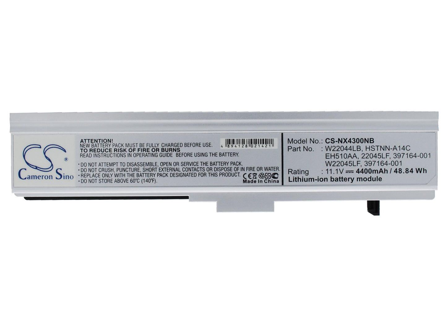 11.1V 4400mAh/48.84Wh Li-ion Notebook/Laptop Battery for Compaq
