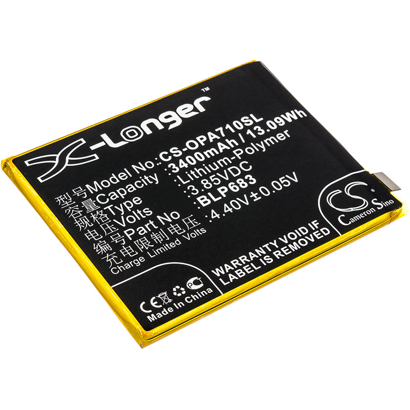 3.85V 3400mAh/13.09Wh Li-Polymer Mobile/SmartPhone Battery for OPPO