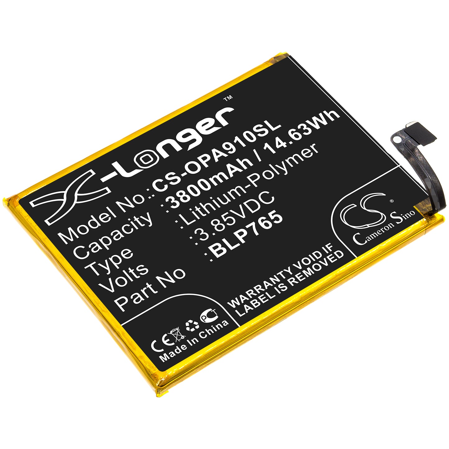 CS-OPA910SL Replacement Battery – Compatible with A91, CPH2001, F15 2020, PCPM00