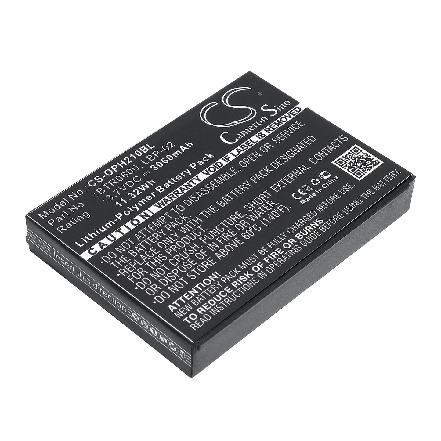3.7V 3060mAh/11.32Wh Li-Polymer Barcode/Scanner Battery for Opticon