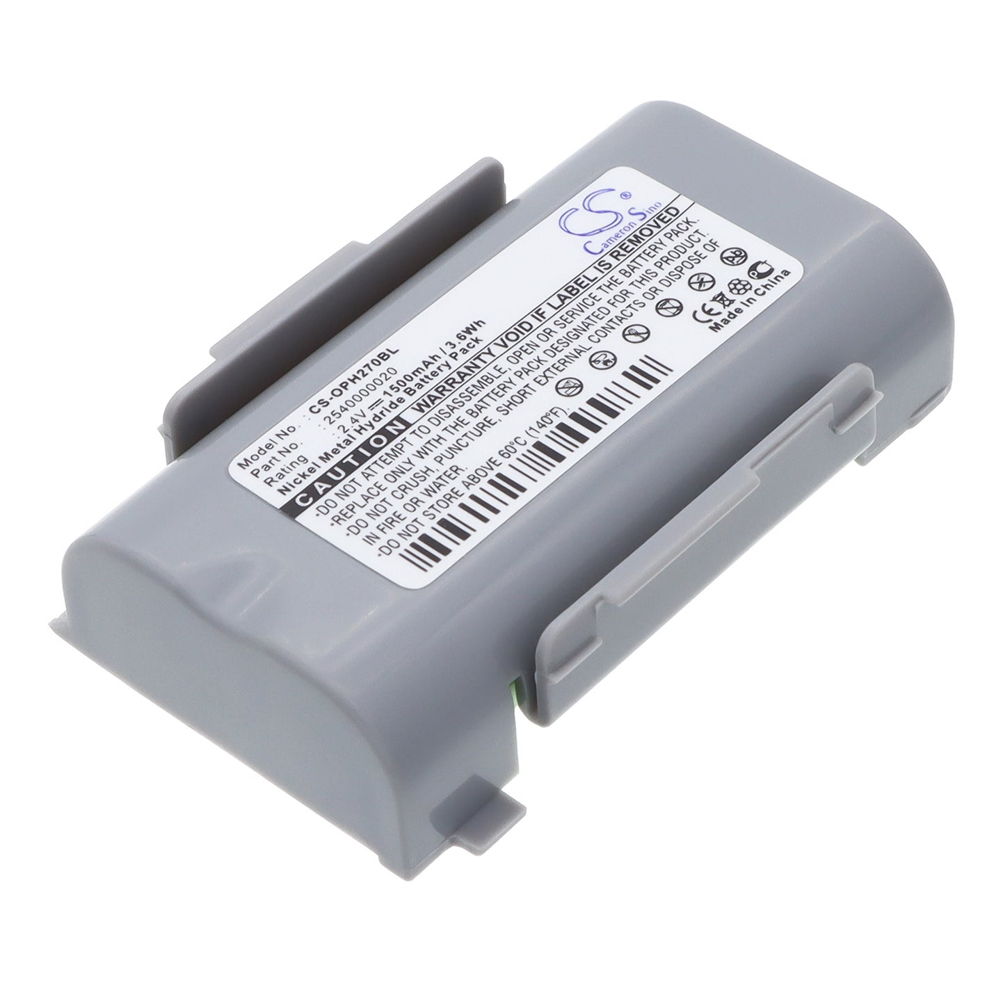 2.4V 1500mAh Ni-MH Barcode/Scanner Battery for Opticon