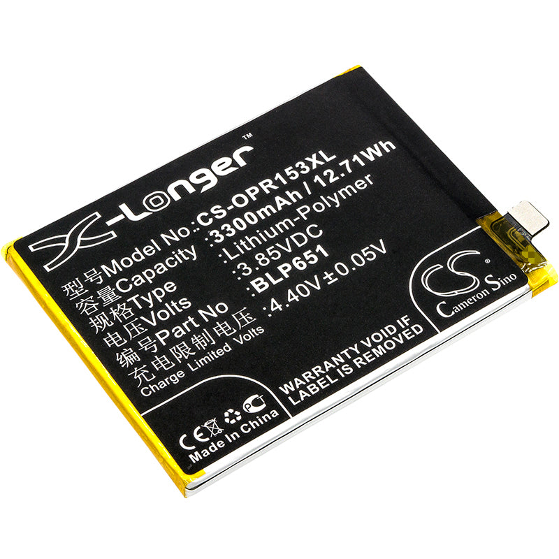 3.85V 3300mAh/12.71Wh Li-Polymer Mobile/SmartPhone Battery for OPPO