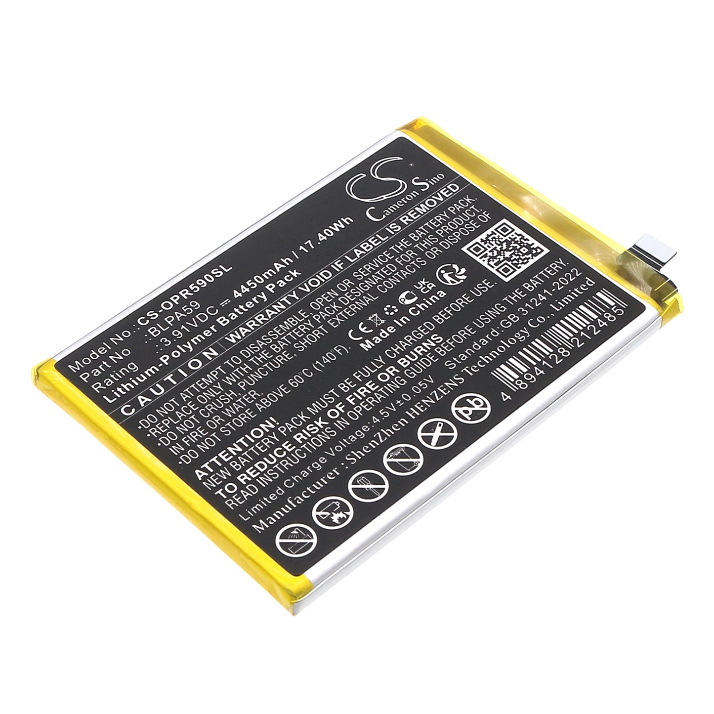 CS-OPR590SL Replacement Battery – Compatible with CPH2625, Reno12, Reno12 5G