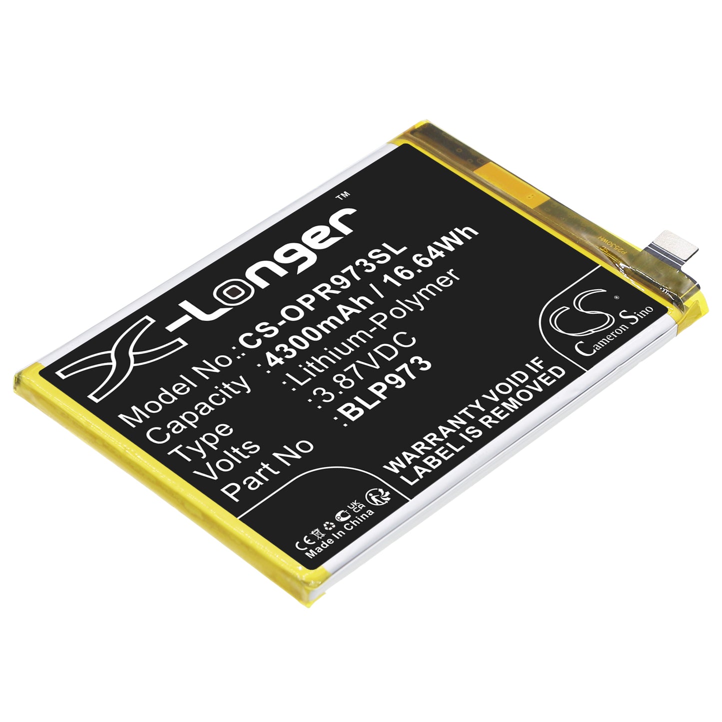 CS-OPR973SL Replacement Battery – Compatible with PGX110, PHM110, Reno 9 Pro, Reno9 5G