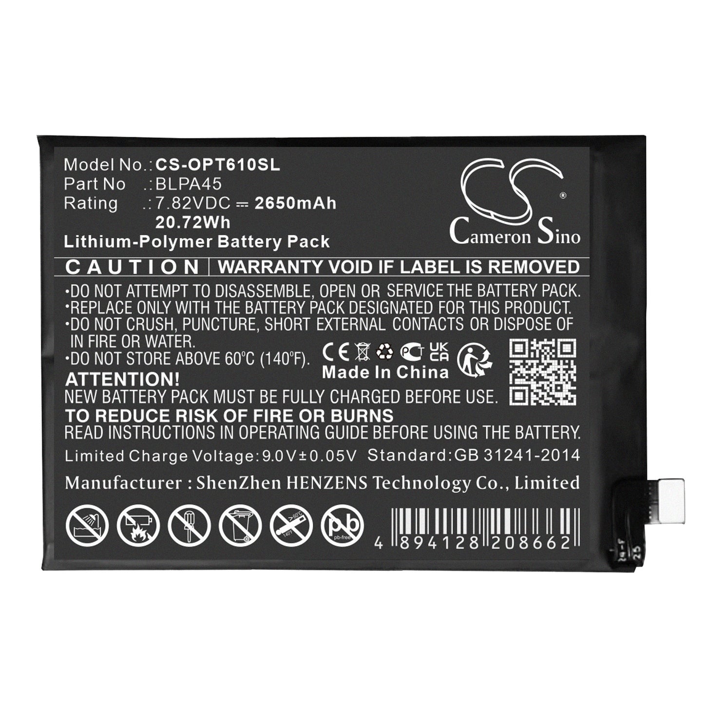 CS-OPT610SL Replacement Battery – Compatible with GT Neo6 SE