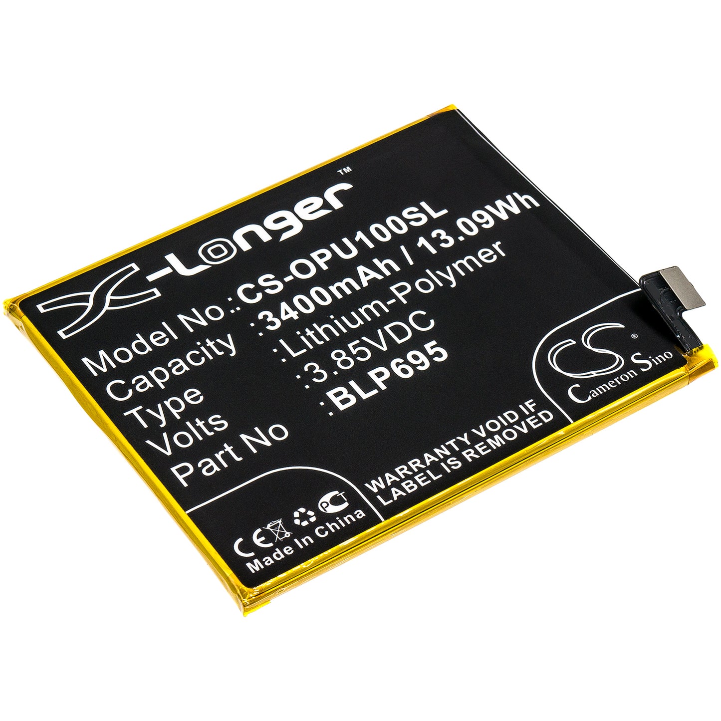CS-OPU100SL Replacement Battery – Compatible with R1833, Realme U1, RMX1833