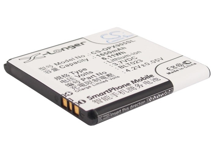 3.7V 1650mAh/6.11Wh Li-ion Mobile/SmartPhone Battery for OPPO