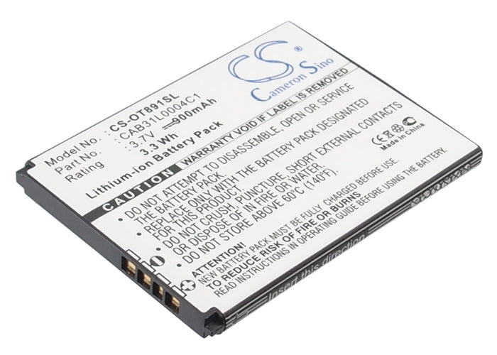 3.7V 900mAh/3.33Wh Li-ion Mobile/SmartPhone Battery for Vodafone