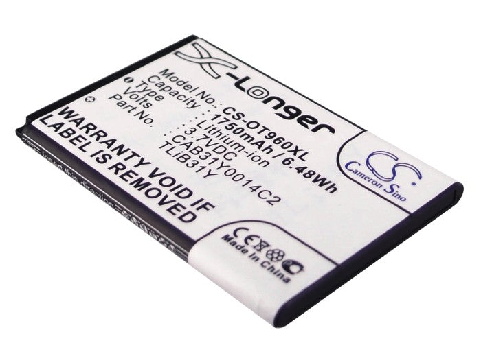 3.7V 1750mAh/6.48Wh Li-ion Mobile/SmartPhone Battery for Cricket