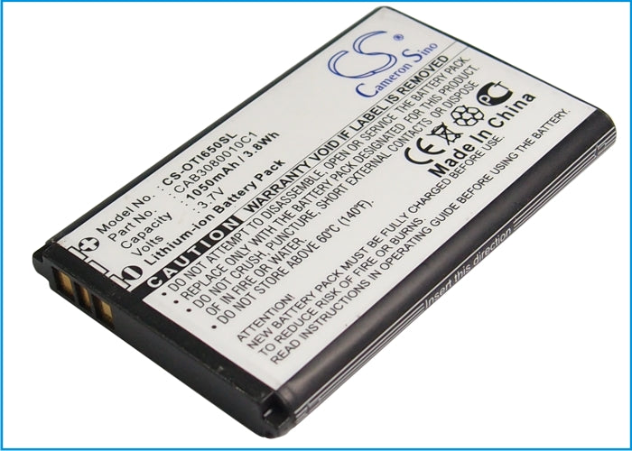 3.7V 1050mAh/3.88Wh Li-ion Mobile/SmartPhone Battery for Alcatel