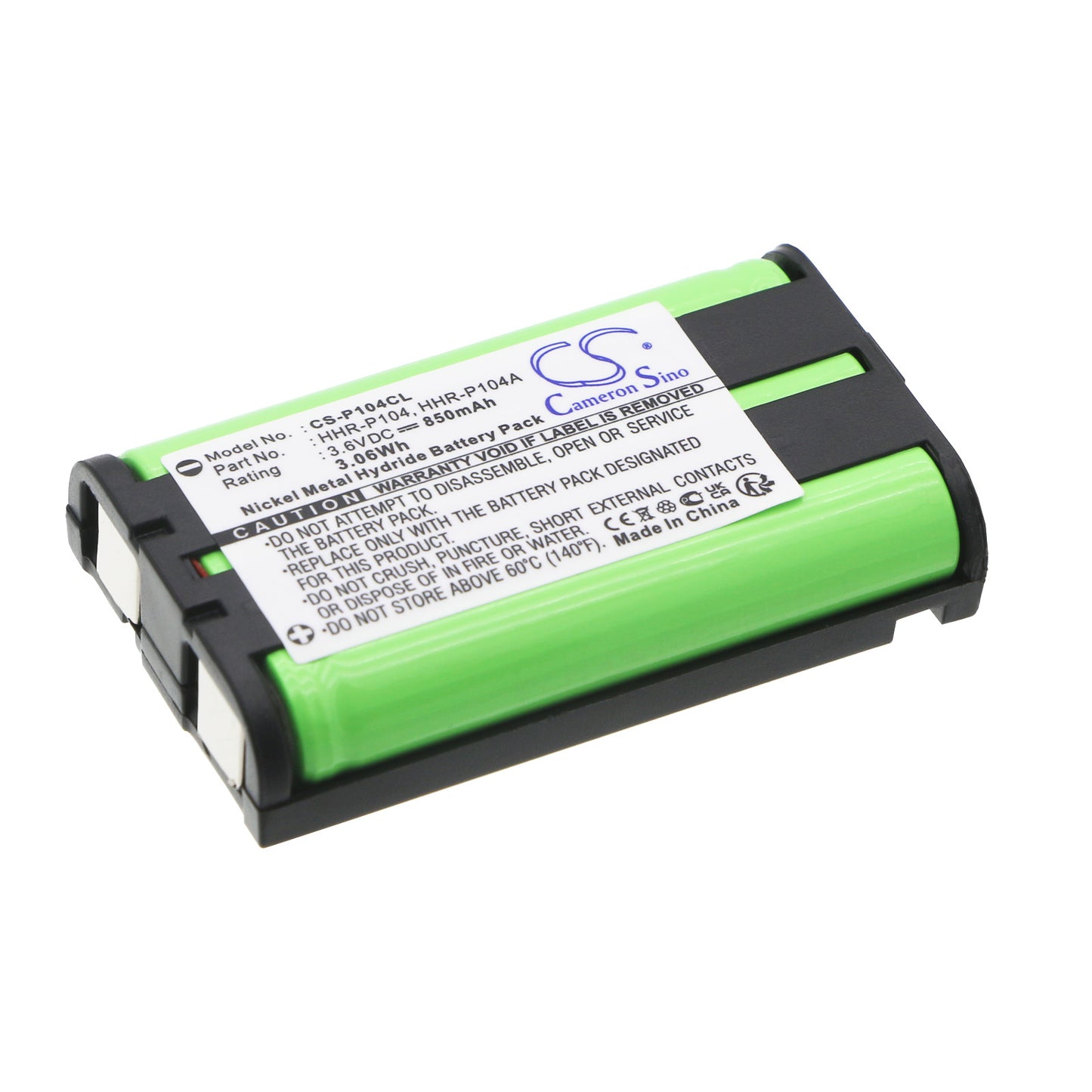 3.6V 850mAh/3.06Wh Ni-MH Cordless Phone Battery for Panasonic