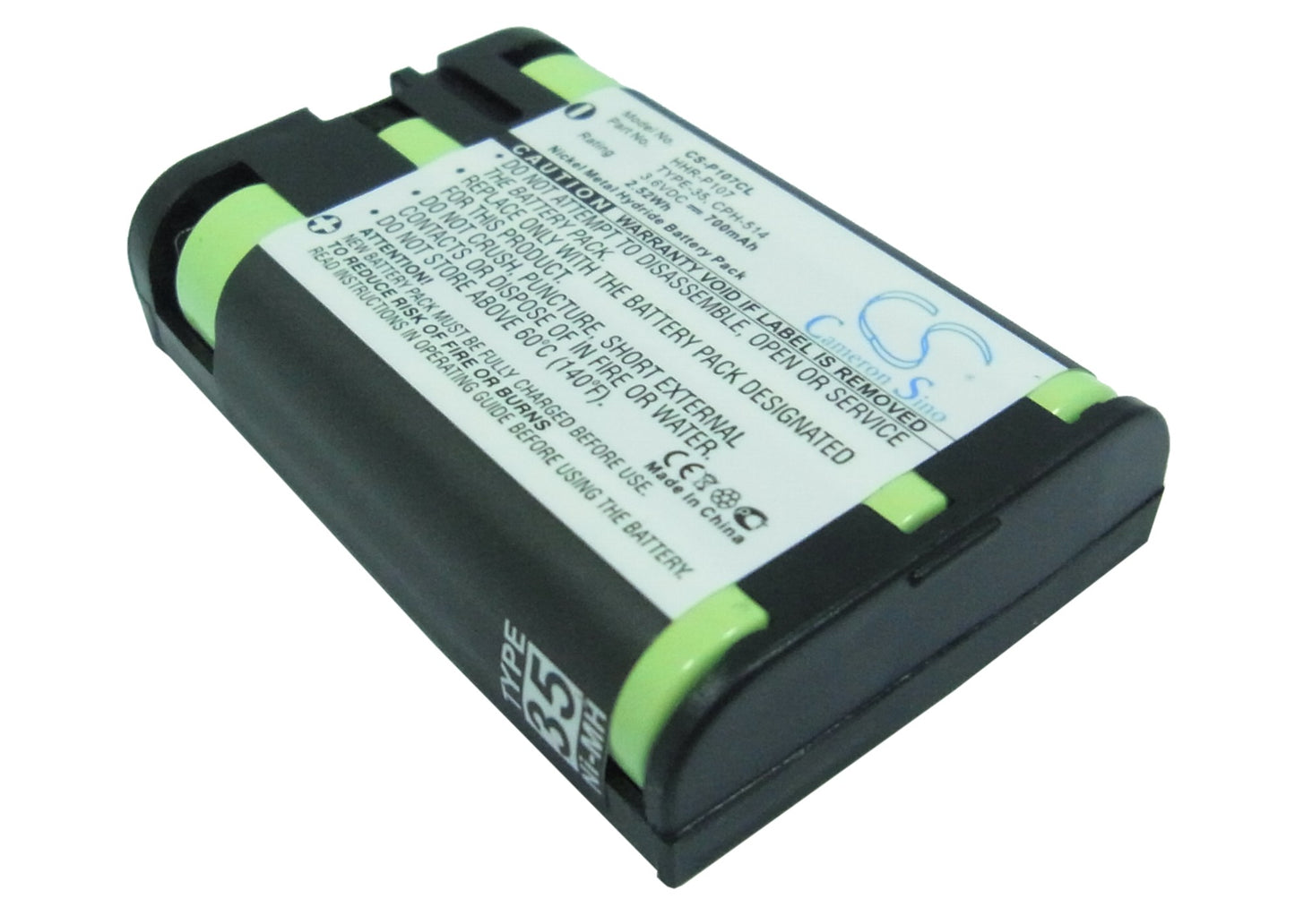 3.6V 700mAh Ni-MH Cordless Phone Battery for Radio Shack