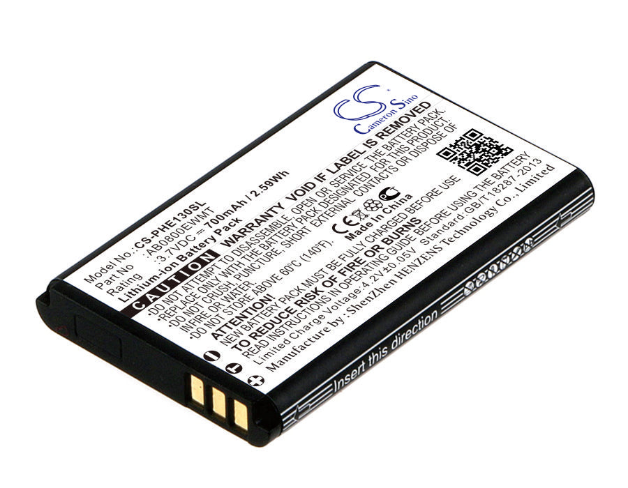 CS-PHE130SL Replacement Battery – Compatible with E105, E130, E1500, Xenium E105, Xenium E130