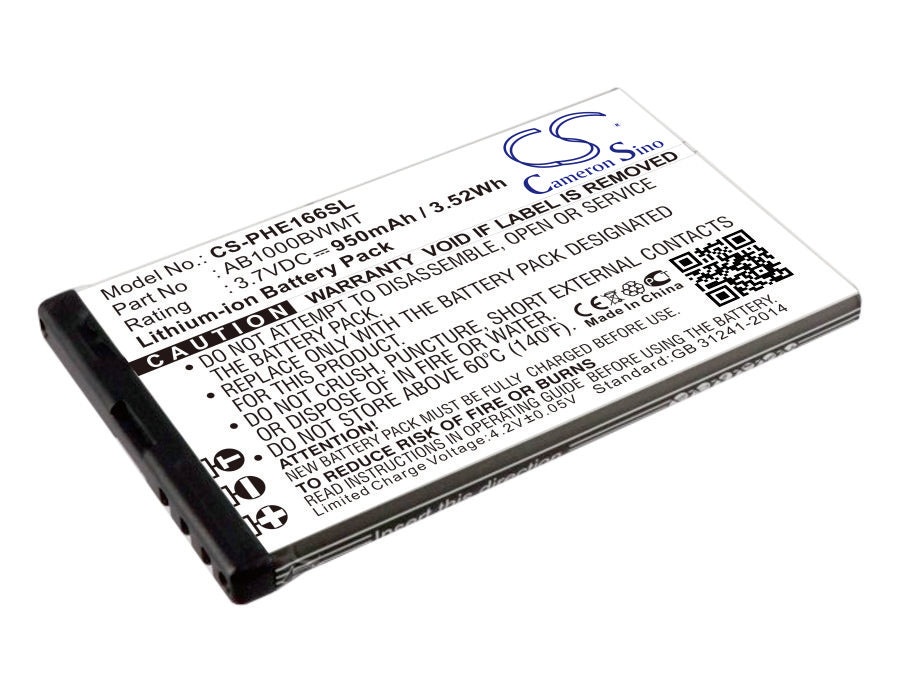CS-PHE166SL Replacement Battery – Compatible with CTE166, E166, E220, Xenium E166, Xenium E220
