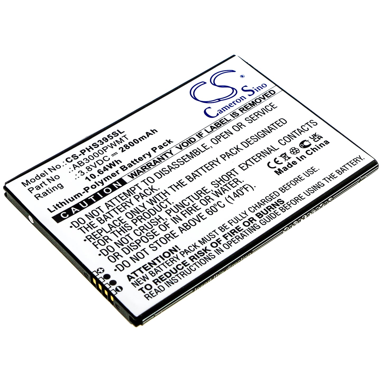 CS-PHS395SL Replacement Battery – Compatible with CTS395, Xenium S395