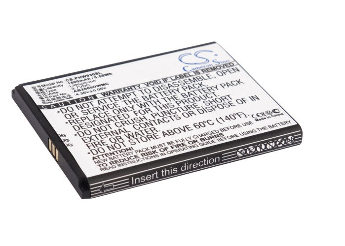 3.7V 1500mAh/5.55Wh Li-ion Mobile/SmartPhone Battery for Philips