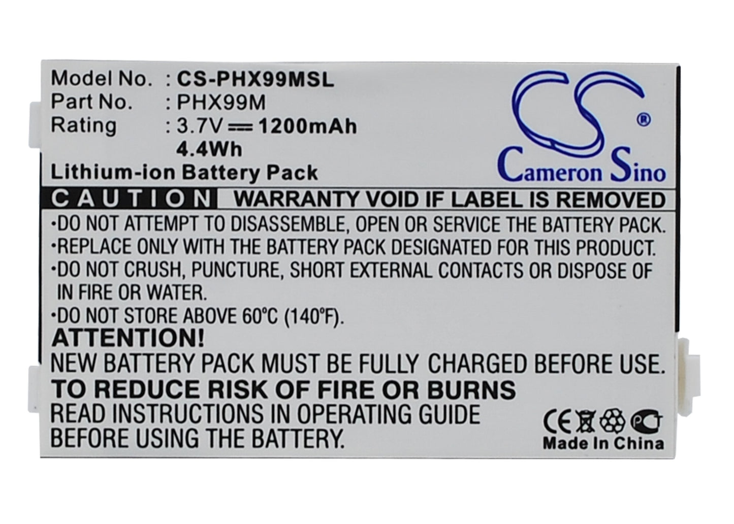 3.7V 1200mAh Li-ion Mobile/SmartPhone Battery for Philips
