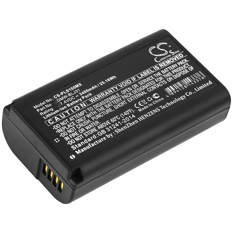 7.4V 3400mAh/25.16Wh Li-ion Camera Battery for Panasonic