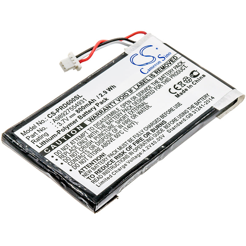 3.7V 800mAh Li-Polymer Ebook/eReader Battery for Sony