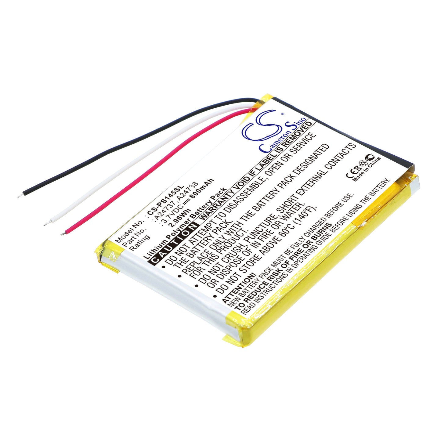 3.7V 800mAh Li-Polymer MP3/MP4/PMP Battery for Philips
