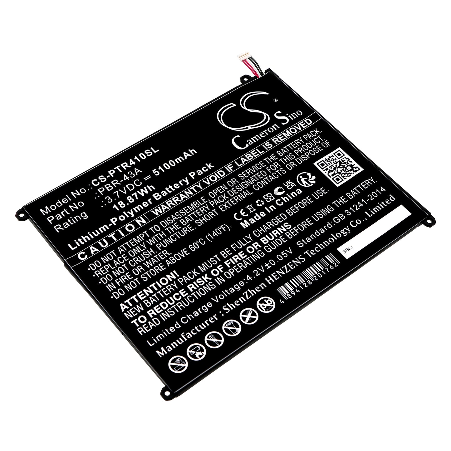 CS-PTR410SL Replacement Battery – Compatible with Element P4100