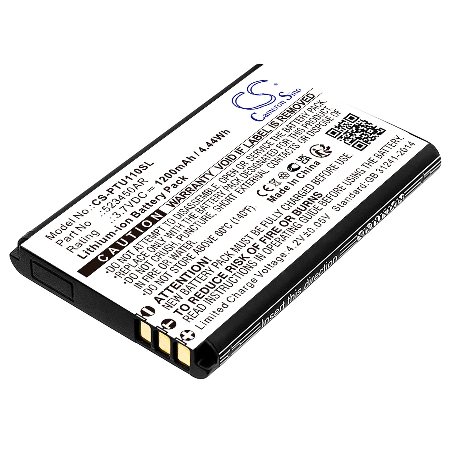 CS-PTU110SL Replacement Battery – Compatible with Ergophone 6010, Ergophone 6011, Ergophone 6020, Ergophone 6021, Ergophone 6050, Ergophone 6060, Ergophone 6422