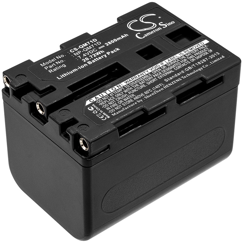 7.4V 2800mAh Li-ion Camera Battery for Sony