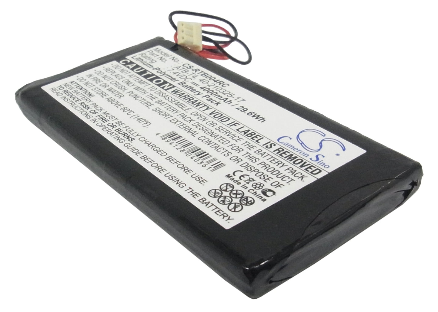 7.4V 4000mAh/29.6Wh Li-Polymer Remote Control Battery for RTI