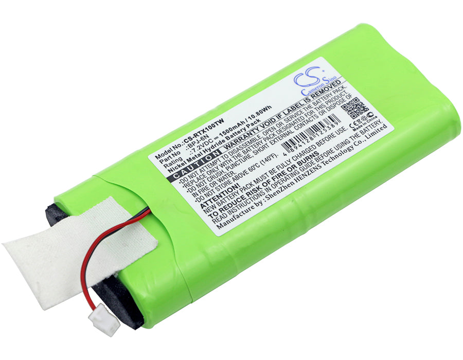 7.2V 1500mAh/10.80Wh Ni-MH Two-Way Radio Battery for Ritron