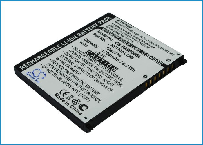 3.7V 1700mAh Li-ion PDA/Pocket PC Battery for HP