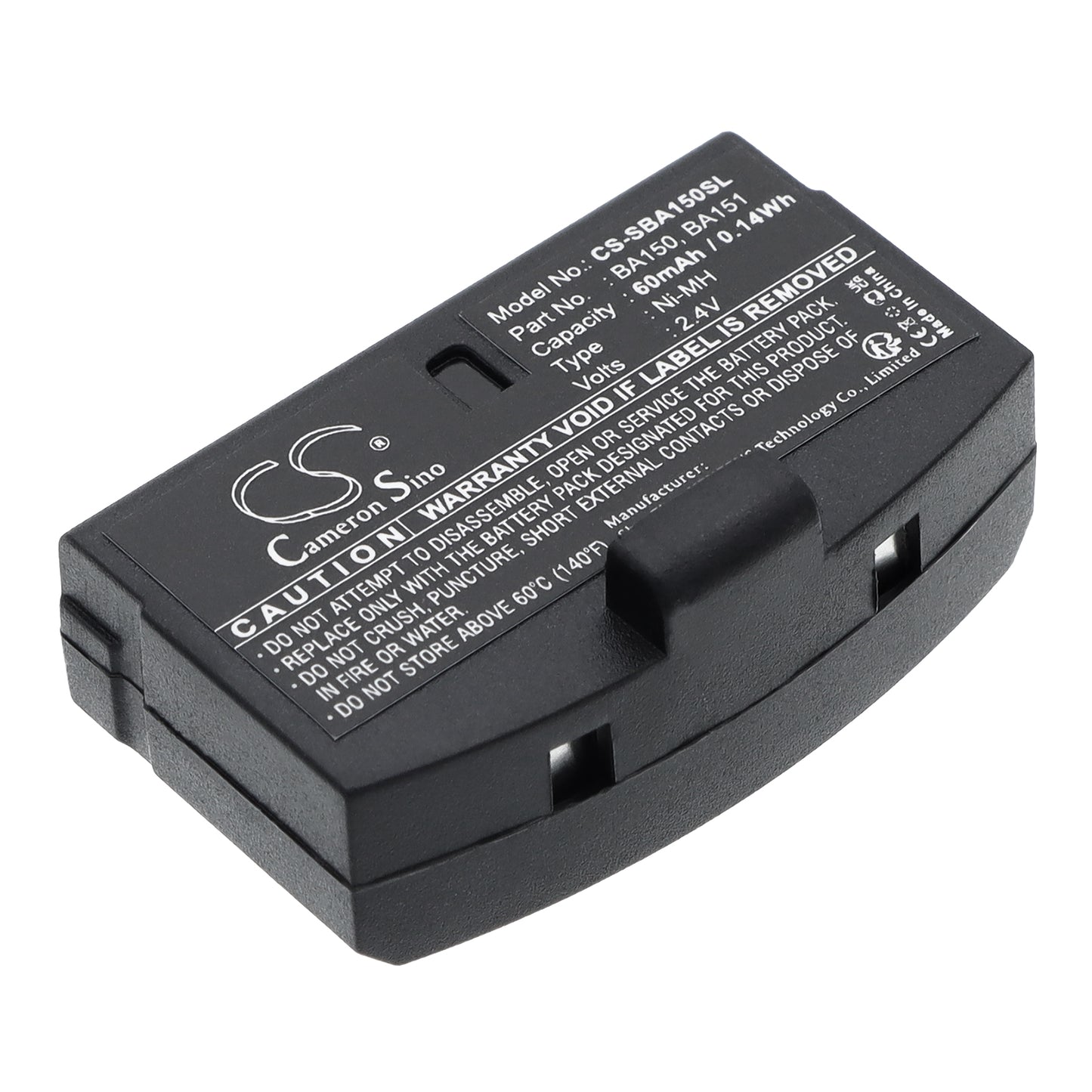 2.4V 60mAh/0.144Wh Ni-MH Wireless Headset Battery for Williams Sound