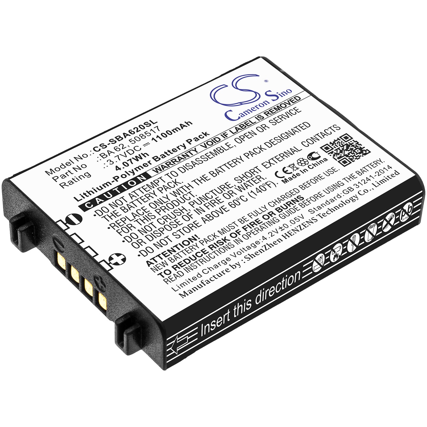 CS-SBA620SL Replacement Battery – Compatible with L 6000, LM 6062, SK 6212, SK 6212 bodypack wireless tran, SK 6212 Transmitter