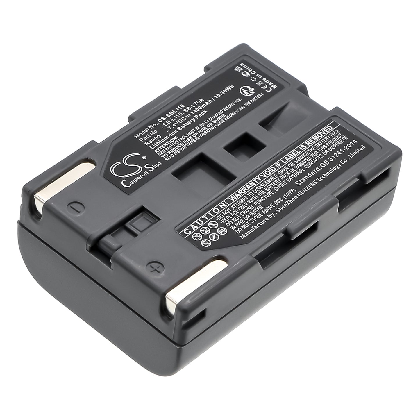 7.4V 1400mAh/10.36Wh Li-ion Camera Battery for Samsung