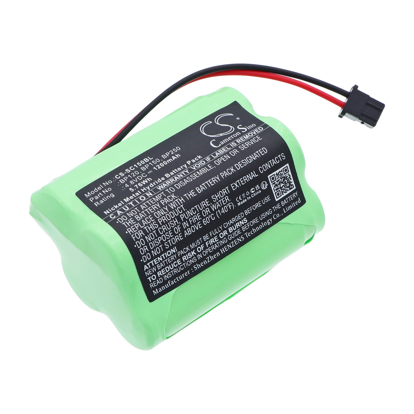 4.8V 1200mAh/5.76Wh Ni-MH Barcode/Scanner Battery for Bearcat