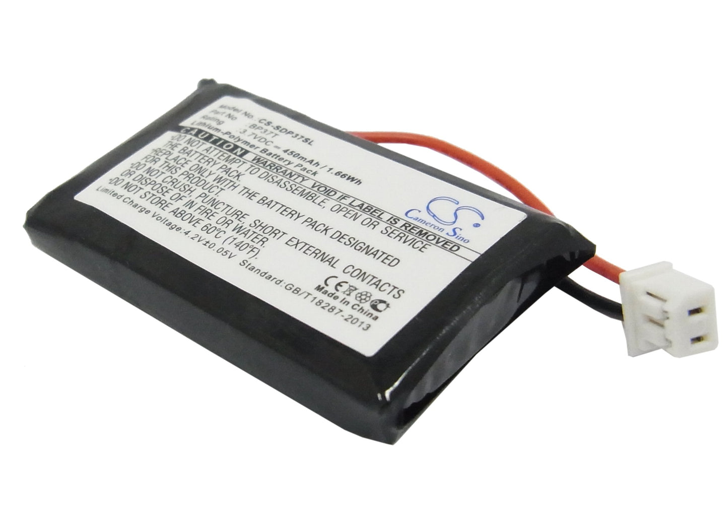 3.7V 450mAh/1.66Wh Li-Polymer Dog Collar Battery for Dogtra