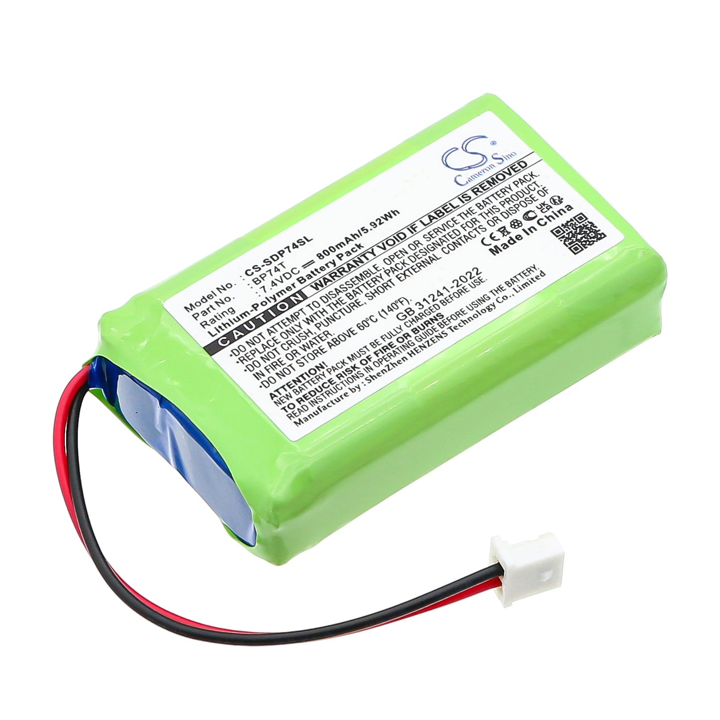 7.4V 800mAh/5.92Wh Li-Polymer Dog Collar Battery for Dogtra