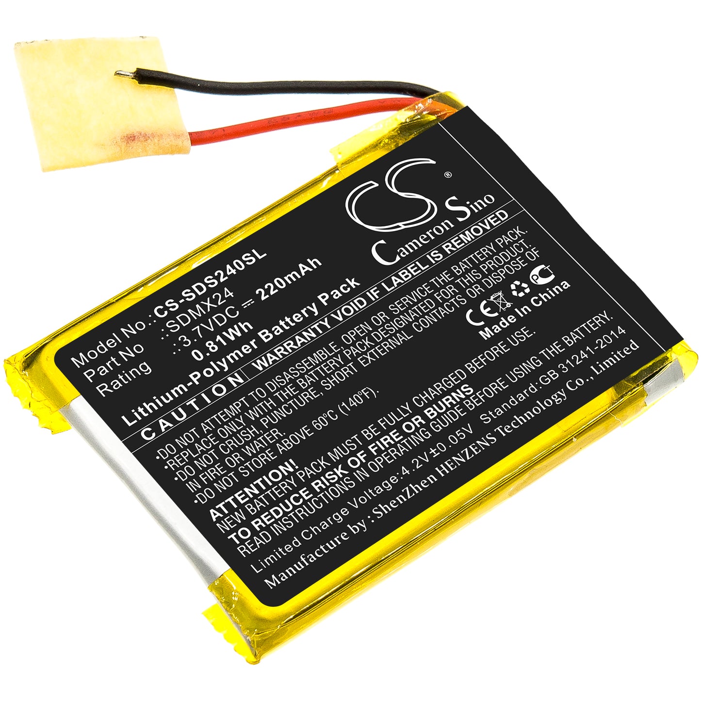 CS-SDS240SL Replacement Battery – Compatible with Sansa Clip Sport