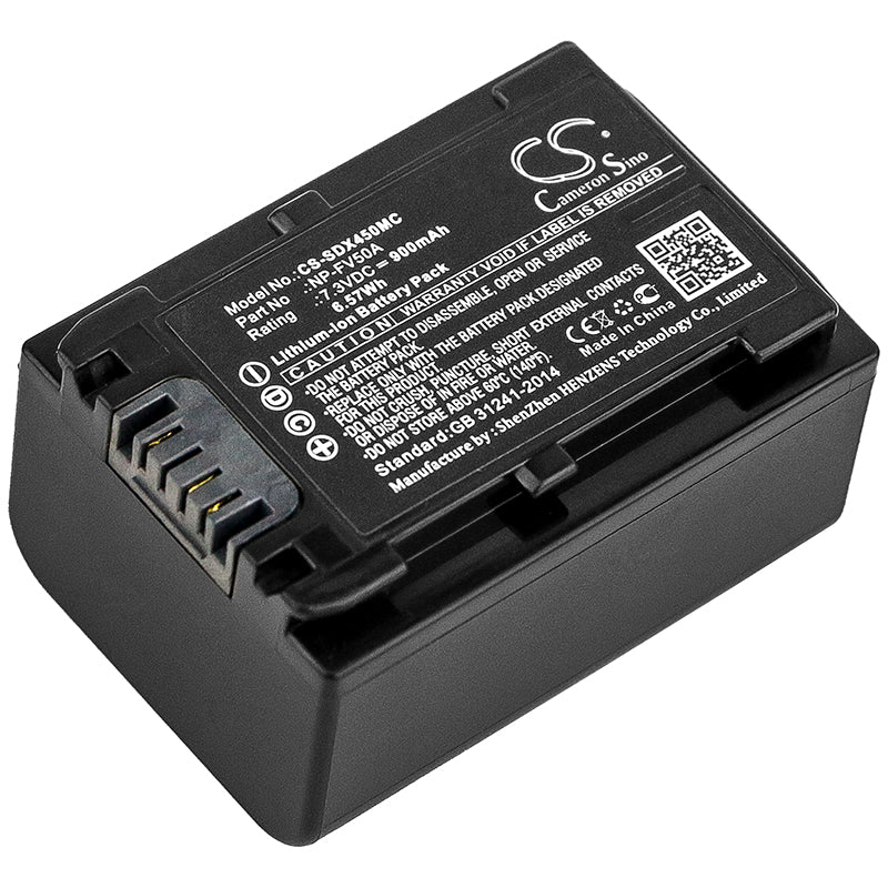 7.3V 900mAh/6.57Wh Li-ion Camera Battery for Sony