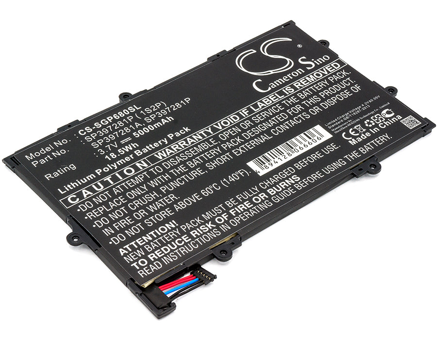 3.7V 5000mAh/18.5Wh Li-Polymer Tablet Battery for Verizon