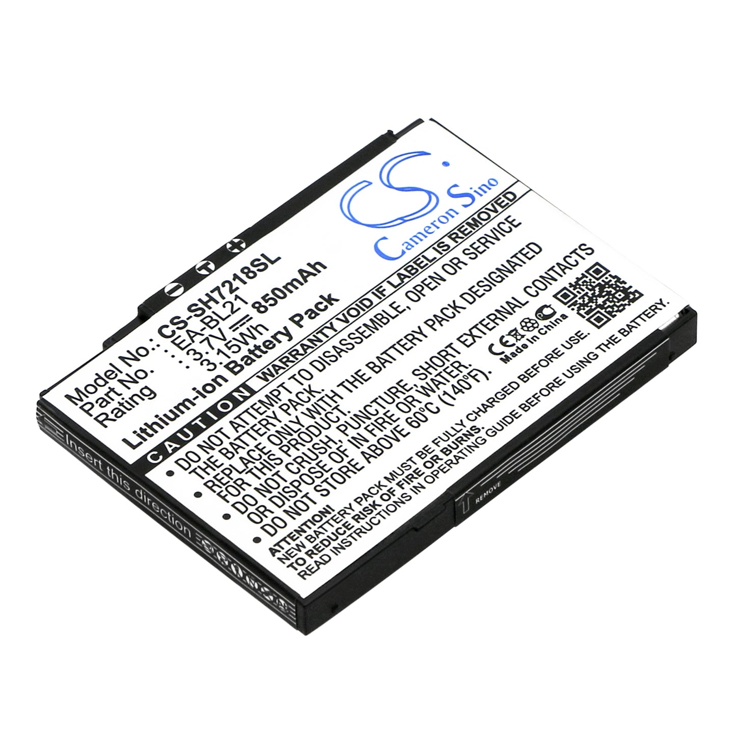 3.7V 850mAh Li-ion Mobile/SmartPhone Battery for Sharp