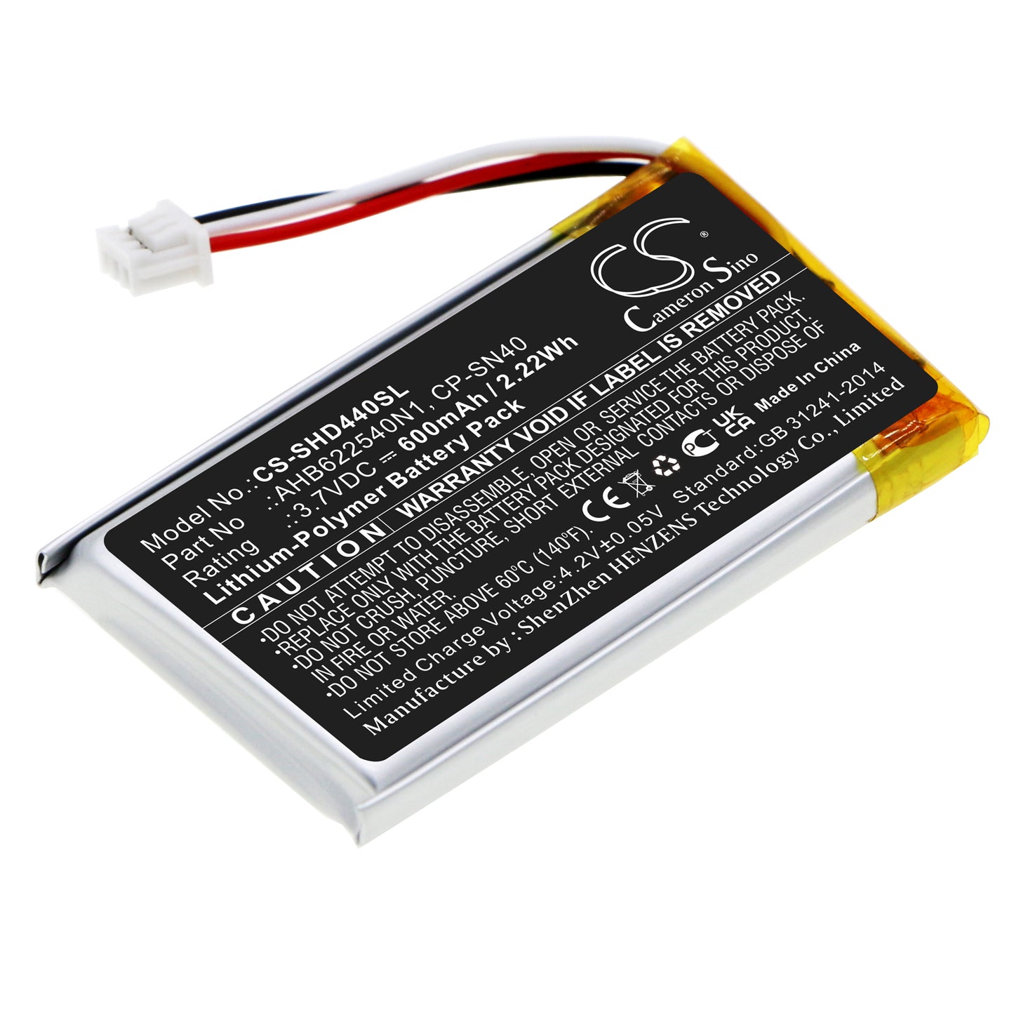 CS-SHD440SL Replacement Battery – Compatible with HD 4.40 BT, HD 4.50BTNC, Momentum 2.0, Momentum 3.0, Urbanite XL