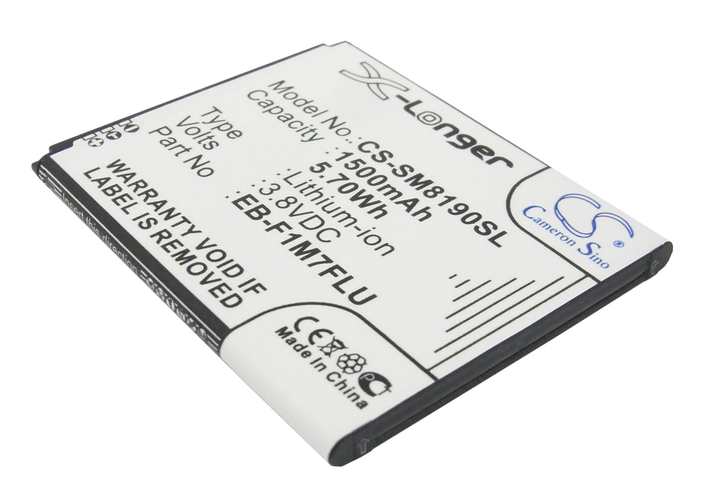 3.8VV 1500mAh/5.70Wh Li-ion Mobile/SmartPhone Battery for Samsung