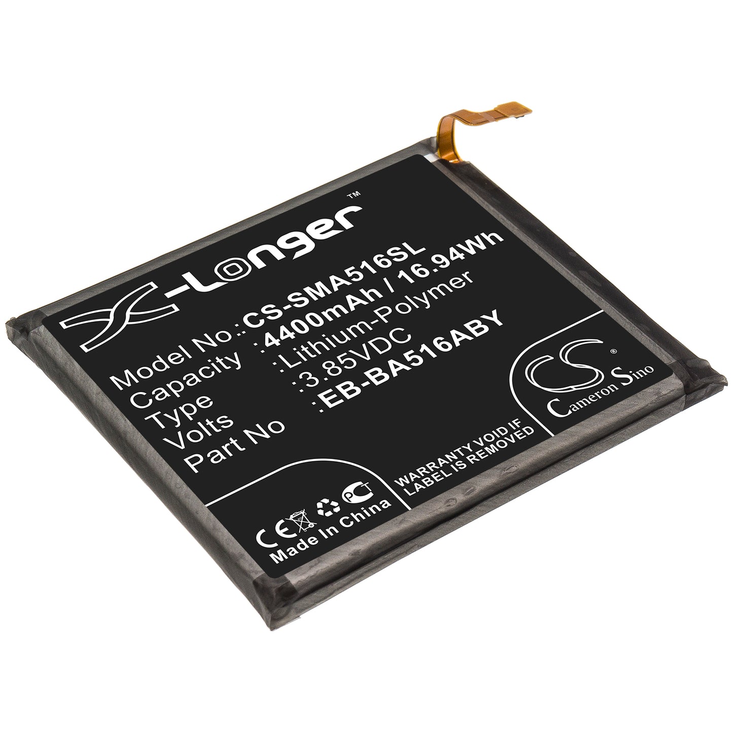 CS-SMA516SL Replacement Battery – Compatible with Galaxy A51 5G, Galaxy A51 UW 5G, SC-54A, SCG07, SM-A5160, SM-A516A, SM-A516B, SM-A516D, SM-A516J, SM-A516N, SM-A516U, SM-A516V
