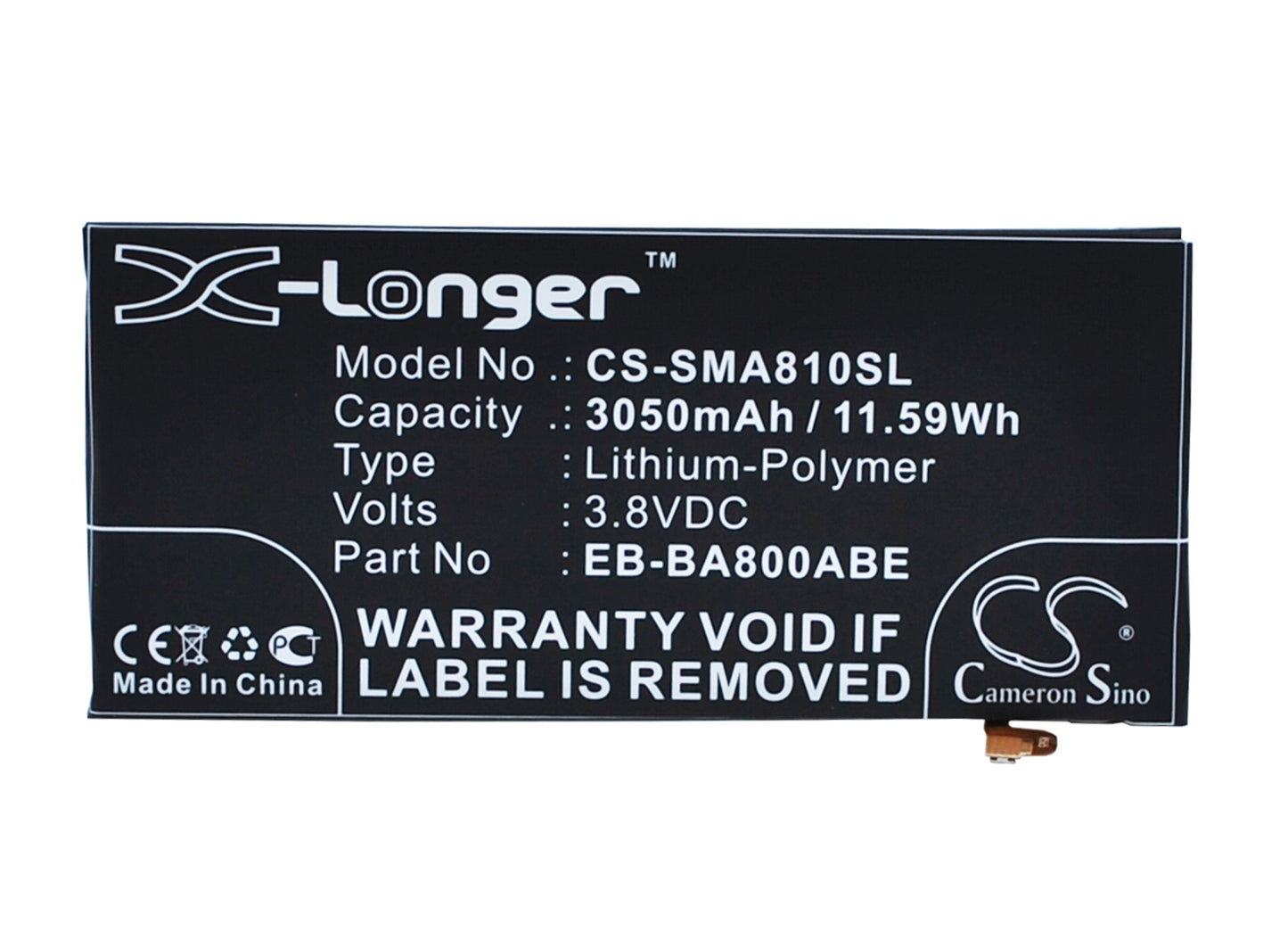 3.8V 3050mAh/11.59Wh Li-Polymer Mobile/SmartPhone Battery for Samsung