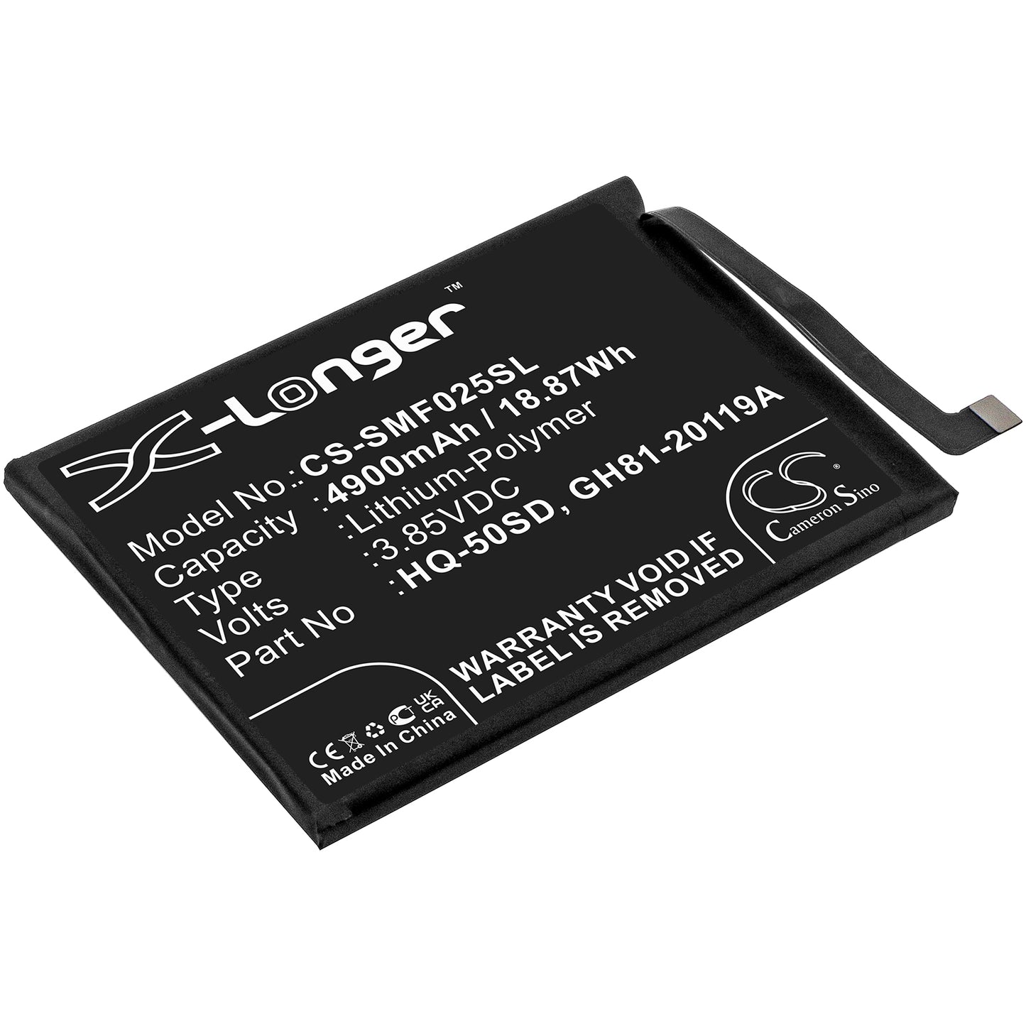 CS-SMF025SL Replacement Battery – Compatible with Galaxy A02s, Galaxy A02s 2020, Galaxy A03s 2021, Galaxy A14 4G, Galaxy A14 5G, Galaxy F02s 2021, M-A025U, SM-A025F, SM-A025F/DS, SM-A025G/DSN, SM-A025M, SM-A025M/DS, SM-A025R4, SM-A025T, SM-A025U1/DS, SM-A025V, SM-A037F/DS, SM-A037G/DSN, SM-A037M, SM-A037M/DS, SM-A037T, SM-A037U, SM-A145F/DS, SM-A145M/DS, SM-A145P/DS, SM-A145R/DSN, SM-A146B/DS, SM-A146P/DSN, SM-E025F/DS