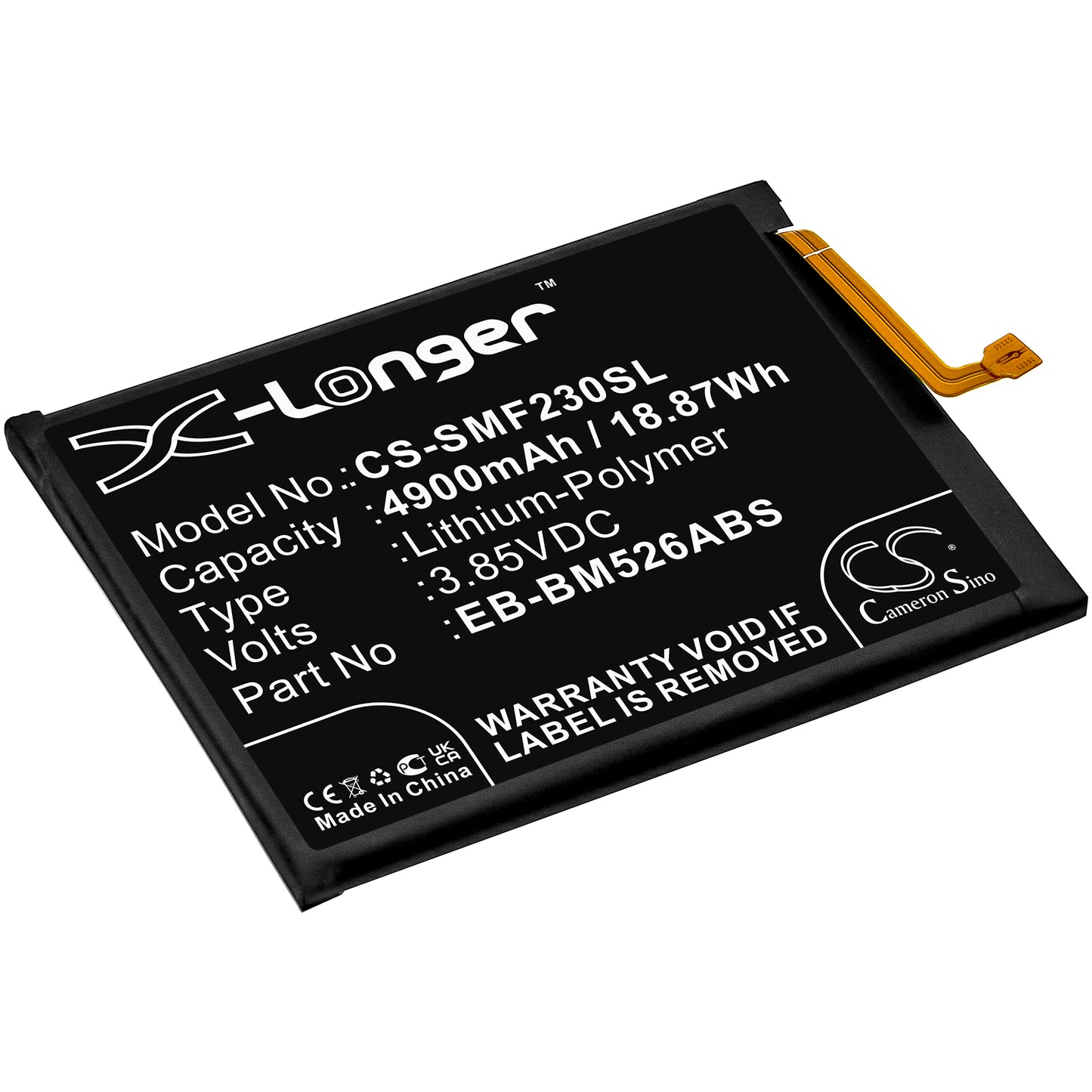 CS-SMF230SL Replacement Battery – Compatible with Galaxy A23 4G, Galaxy F23 5G, Galaxy M23 5G, SM-A223D, SM-A235F, SM-A235F/DS, SM-A235F/DSN, SM-A235M, SM-A235M/DS