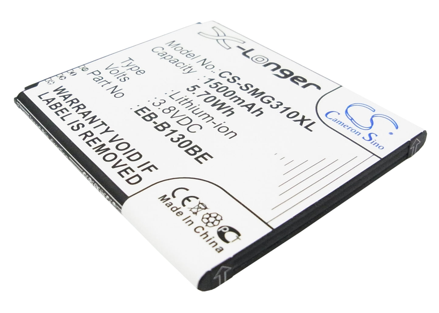 3.8V 1500mAh/5.70Wh Li-ion Mobile/SmartPhone Battery for Samsung