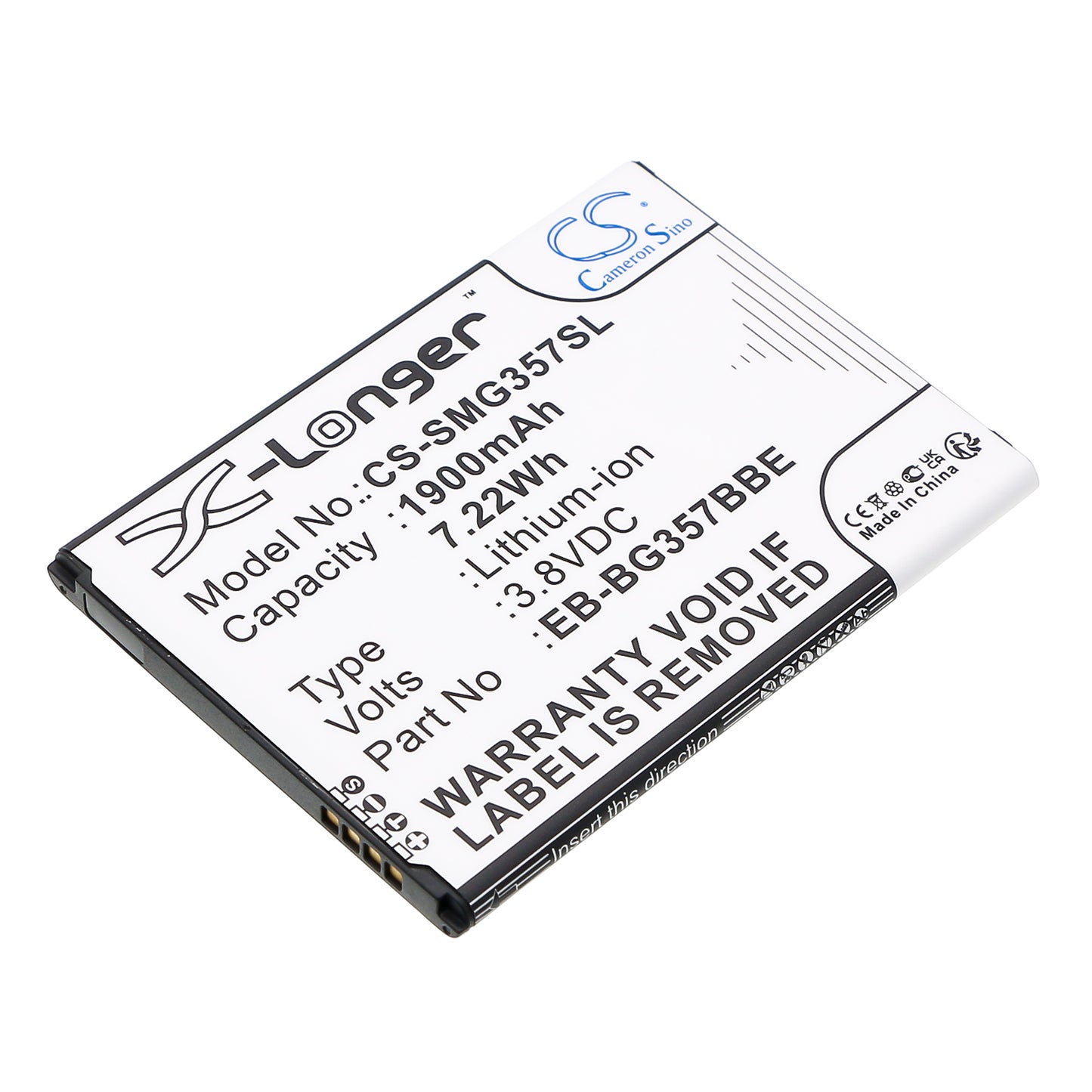 3.8V 1900mAh/7.22Wh Li-ion Mobile/SmartPhone Battery for Samsung