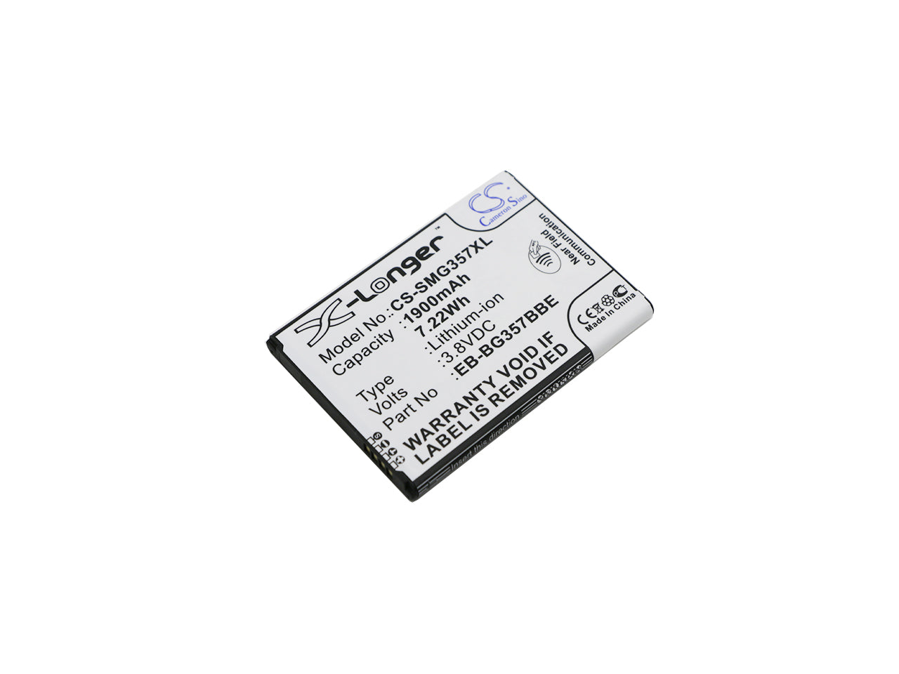 3.8V 1900mAh/7.22Wh Li-ion Mobile/SmartPhone Battery for Samsung