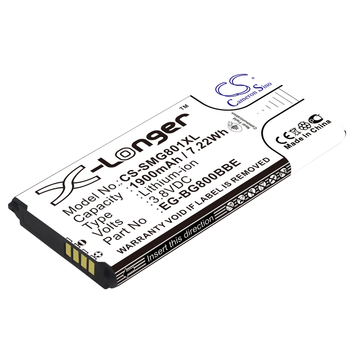 3.8V 1900mAh/7.22Wh Li-ion Mobile/SmartPhone Battery for Samsung